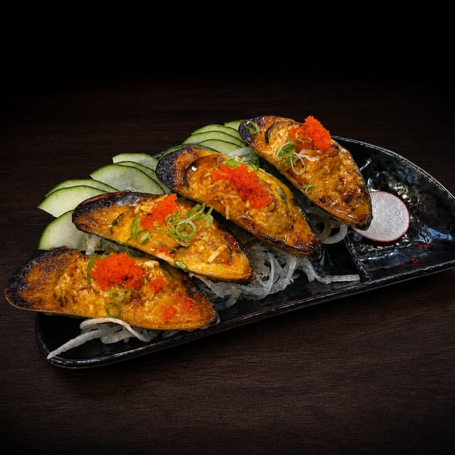 Baked Mussels.